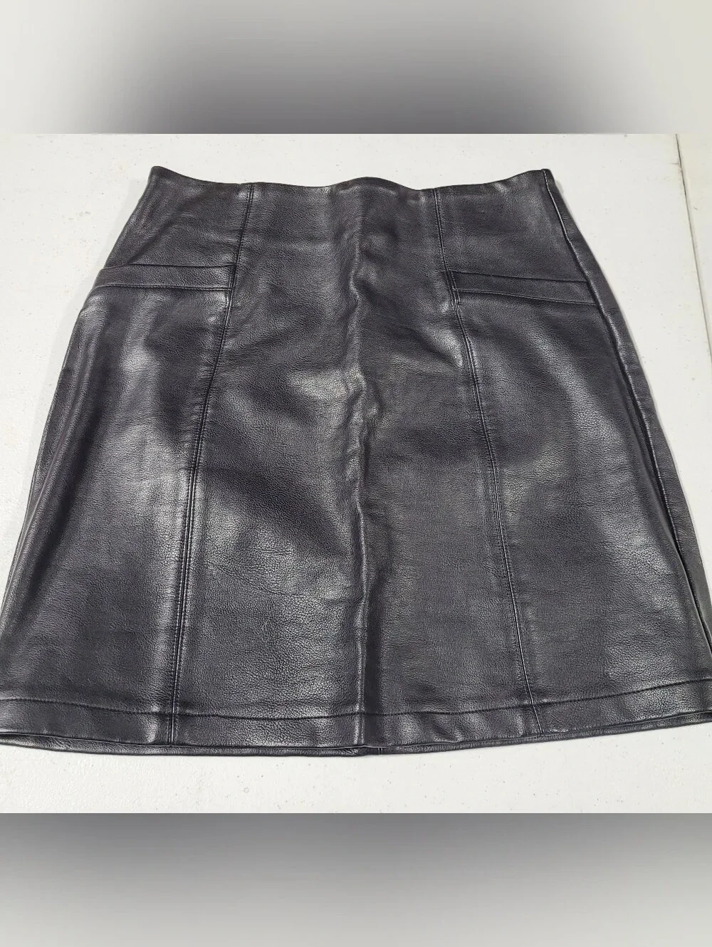 New Look Black Faux Leather Mini Skirt